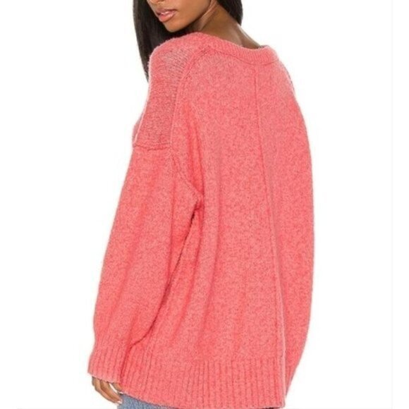 Free People Brookside Coral Sweater Size S - Picture 2 of 7